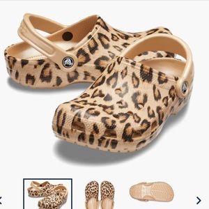 Crocs leopard print